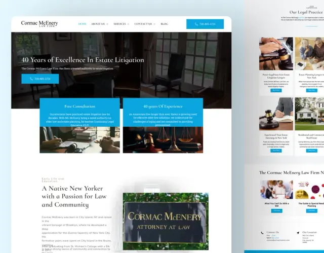 Cormac McEnery Law Firm website design