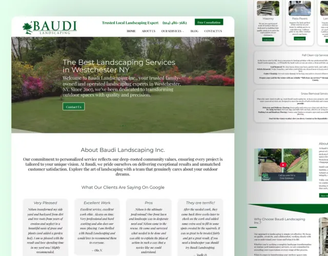 Baudi Landscaping website design